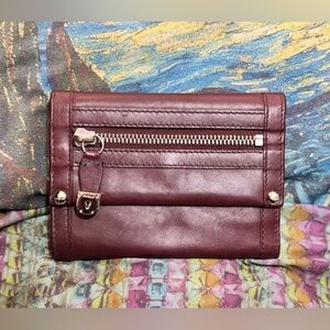 Furla Large Tri-Fold Leather Wallet - Rare (Burgundy) EUC